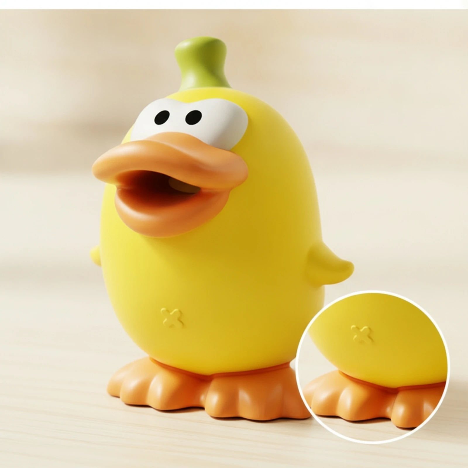 Duck Press Toy Yellow Duck Squishy Toy Soft Cartoon for Adults, Desk, Office