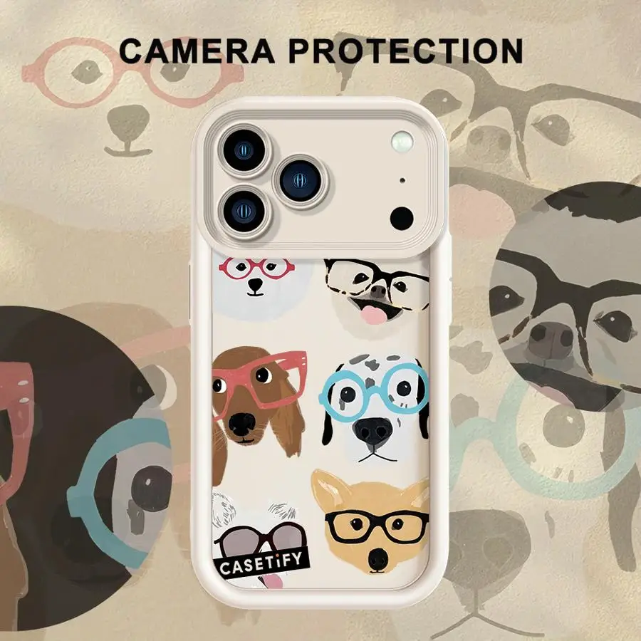 

Мягкий чехол для телефона iPhone 17, Air XS Max 13 12 11 Pro Max 15 16 14 Plus XR 16e с креативными мультяшными животными