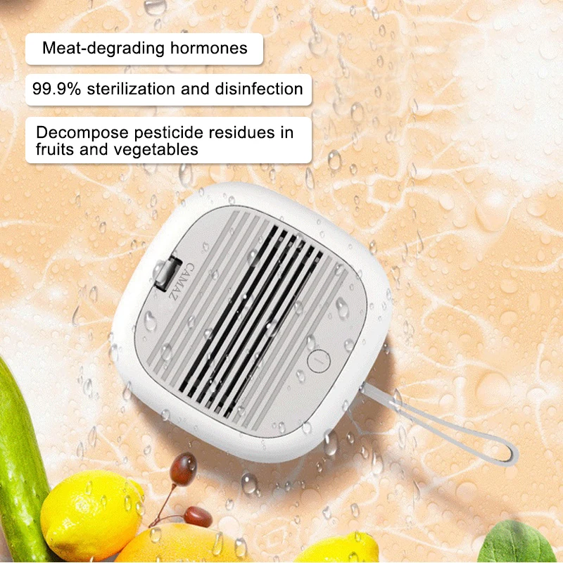 CAMAZ OEM Portable Fruit Cleaning Machine Vegetable Cleaner Wireless Home and Kitchen Food Washer