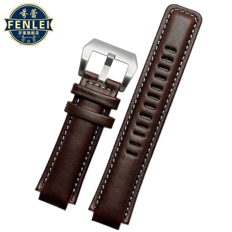 حزام ساعة رجالي من جلد البقر ، سوار تيميكس تايد ، T2N739 ، T2N720 ، سلسلة T2N721 ، عالية الجودة ، 24x16mm