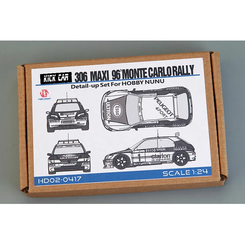 Hobby Design 1/24 HD02-0417 306 Maxi 96' Monte Carlo Rally Detail-up Set Metal Model Car Modifications Set For Hobby NUNU