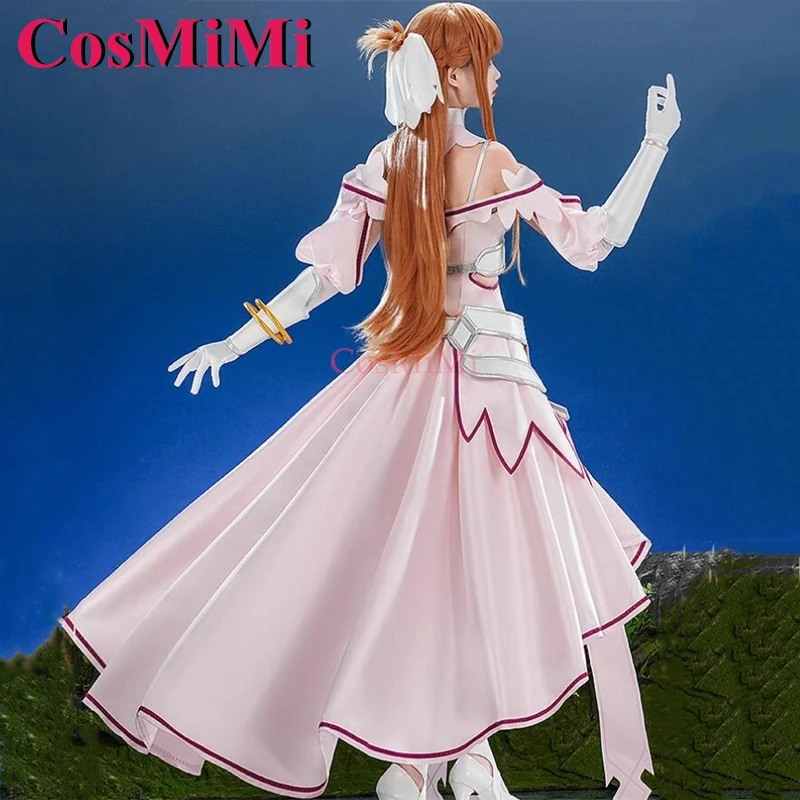 CosMiMi аниме Sword Art Online Юки Асуна косплей костюм создатель великолепное элегантное платье карнавальная вечеринка одежда для ролевых игр