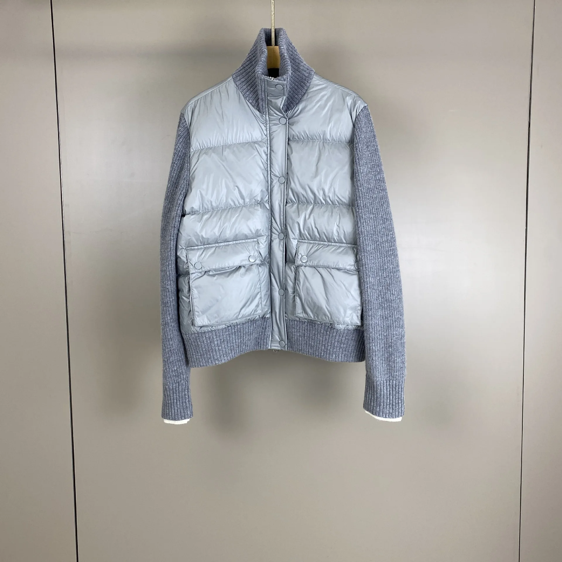 2026 Autumn Winter New Women's 2026 Stand-up Collar Cashmere Spliced Goose Down Jacket
