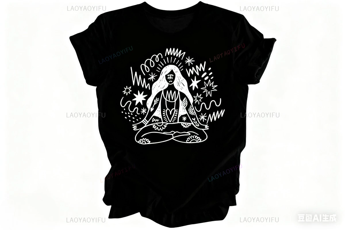Yoga Shirt Funny Yogi Tshirt Lotus Pose Yoga T Shirt Gift for Yogi Lover Instructor Gift Bohemian Tees Humor Style New Style