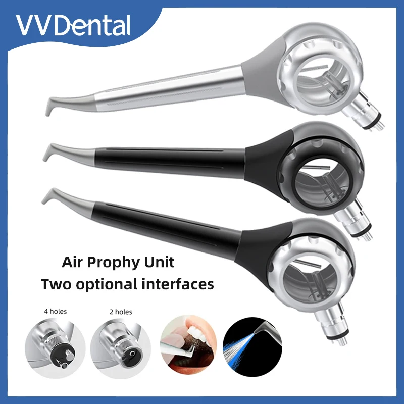 VVDental Air Prophy Unit Spary Jet Air Polisher Dental Sandblasting Machine Teeth Cleaning Polishing 2/4Holes Dentists Equipment