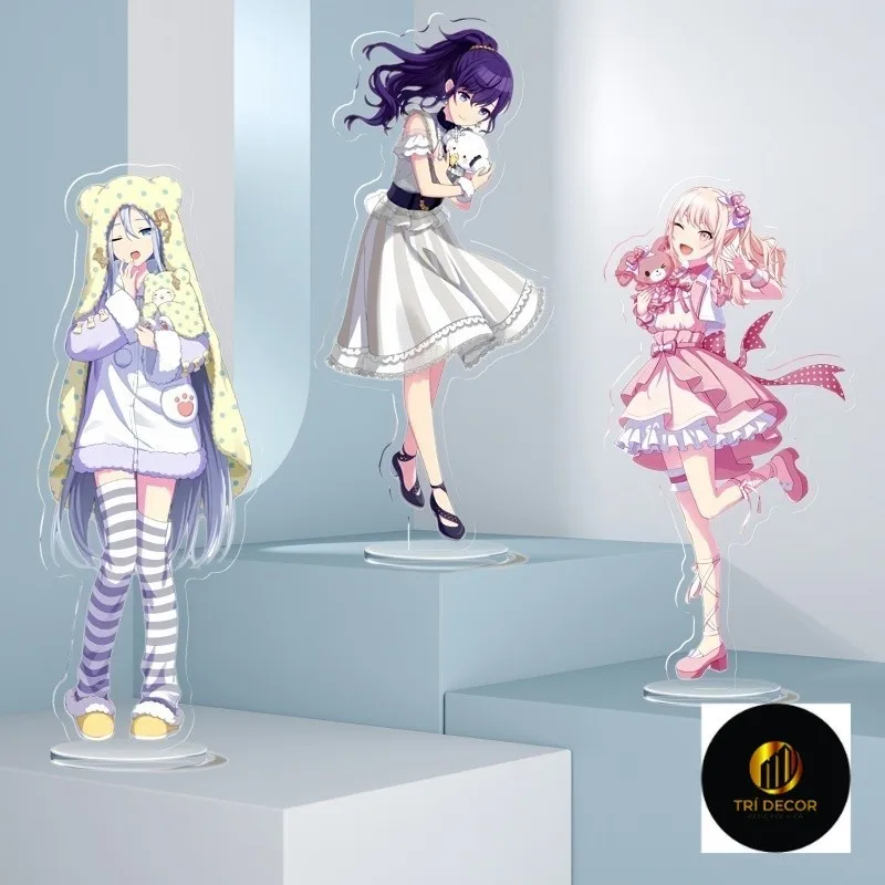 Anime Character Project Sekai: Colorful Stage Transparent Acrylic Stand Model Plate Material Decor Study Corner Keychain