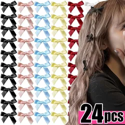 8/24pc Ribbon Bow Hair Clip Sweet Bowknot Cute Korean Girls Female Hairpin Fashion Barrettes Lovely Headwear Hair Grip Bobby