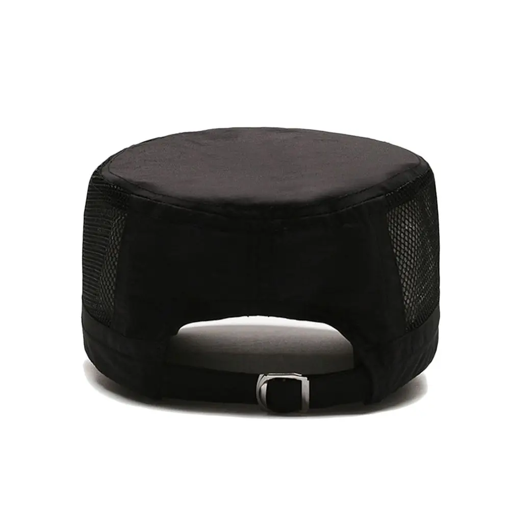 

Fashion Summer Fishing Hat Cotton Mesh Breathable Sun Hat Retro Casual Flat Top Hat Men Women