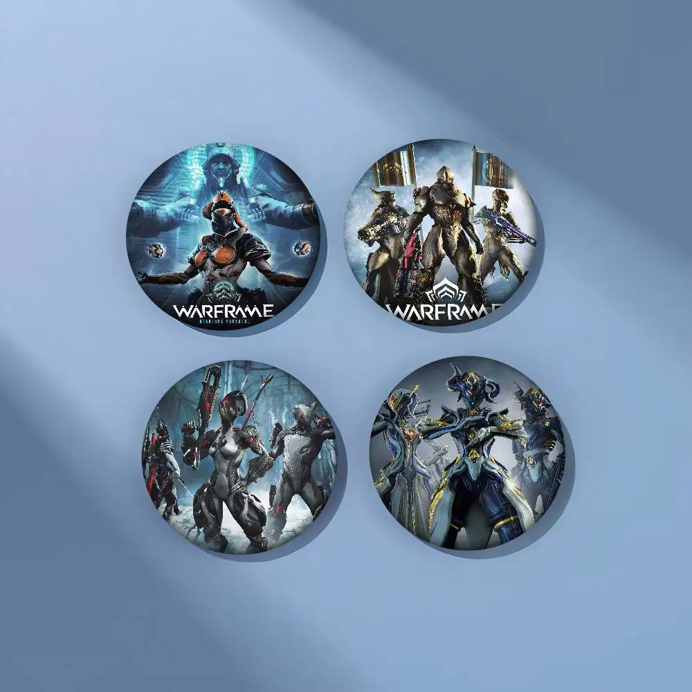 لعبة W-Warframe دبابيس إبداعية مضحكة مستديرة المفاجئة في بروش شارة حقيبة الظهر قبعة اكسسوارات مجوهرات هدايا لصديق