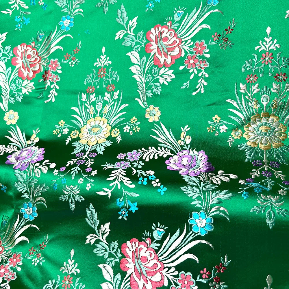 Brocade Jacquard Flower Pattern Damask Fabrics for Silk Satin Women Dress Sewing Cheongsam and Kimono Diy Designer Patchwork Art