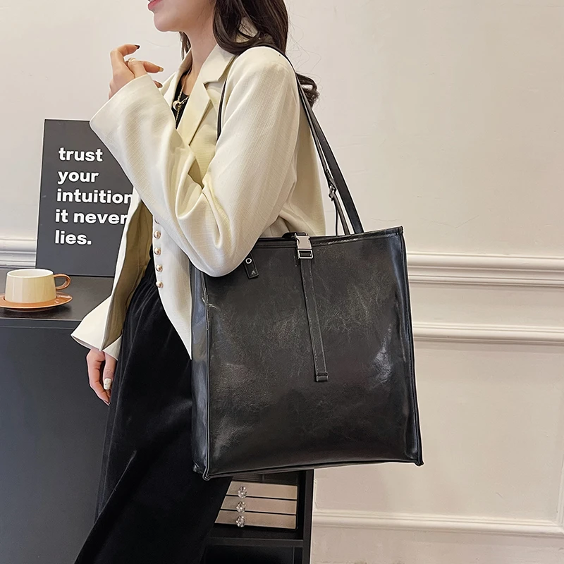 Zipper New Tote Bags Solid Women\'s Bags on Sale 2024 High Quality PU Handbag Sewing Thread Shoulder Bags Bolsas Feminina