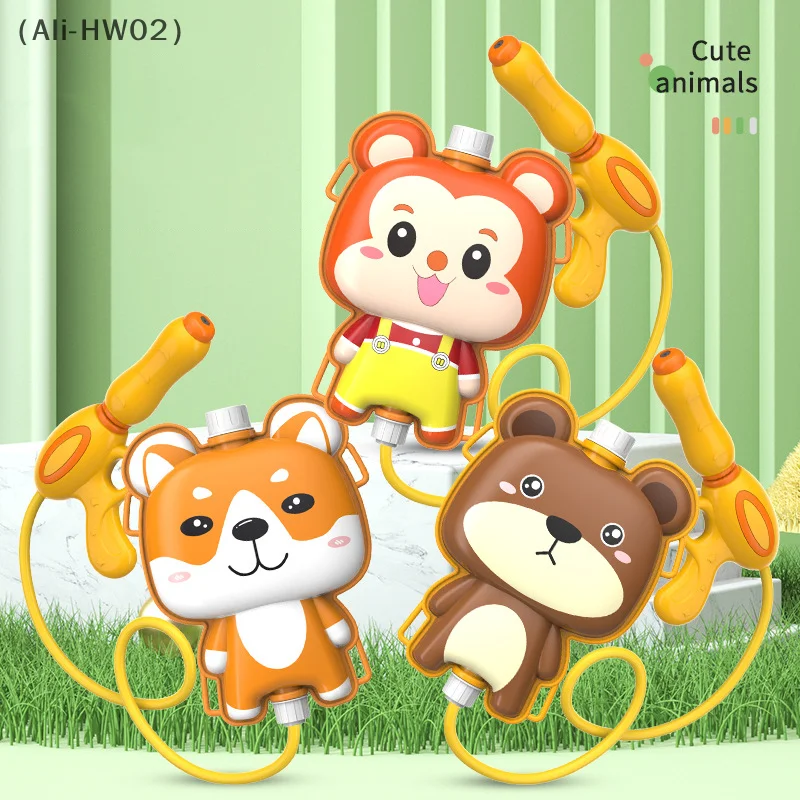 New Summer Pull-out Children's Backpack Water Gun Cartoon Beach Water Toys