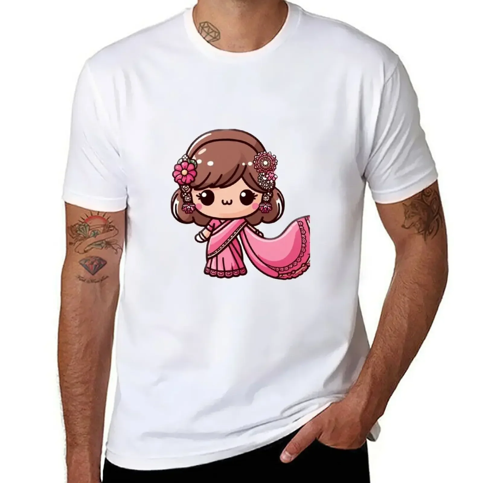 Little Pink Saree T-Shirt baggy shirts blue archive customizeds Blouse mens funny t shirts