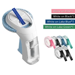 Embossing Label Maker Machine & Plastic Tapes Handheld 3D Vintage Embossed Label Maker TypeWriter for Office Home Organization