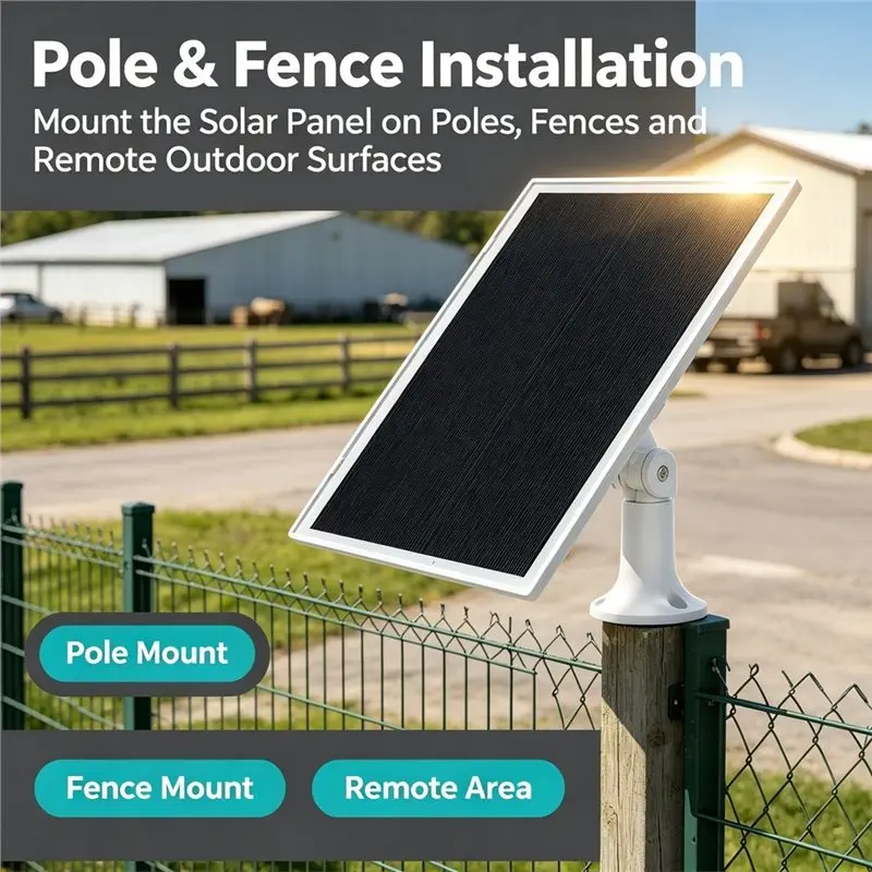 ABGI-Solarpanel für Ring Stick Up Cam, für Ring Spotlight Plus/Pro Akku - 6W Schnellladung für Ring-Kamera – Detail 6
