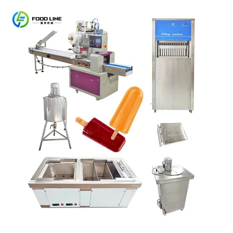 Chocolate Coated Popsicle Machine Semi Auto with Easy Clean System for Ice Lolly Plant Custom