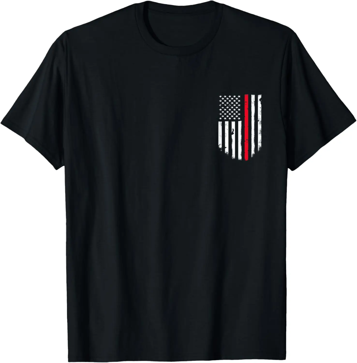 

Thin Red Line American USA Flag Fireman Support Firefighter T-Shirt