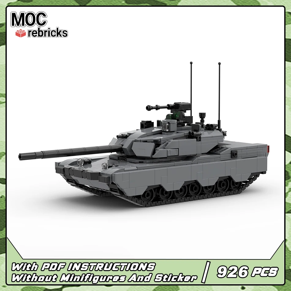 

United States Army Military Main Battle Tanks Series Abrams X Model Building Blocks DIY Assembly Senior Bricks Kid's Puzzle Toys