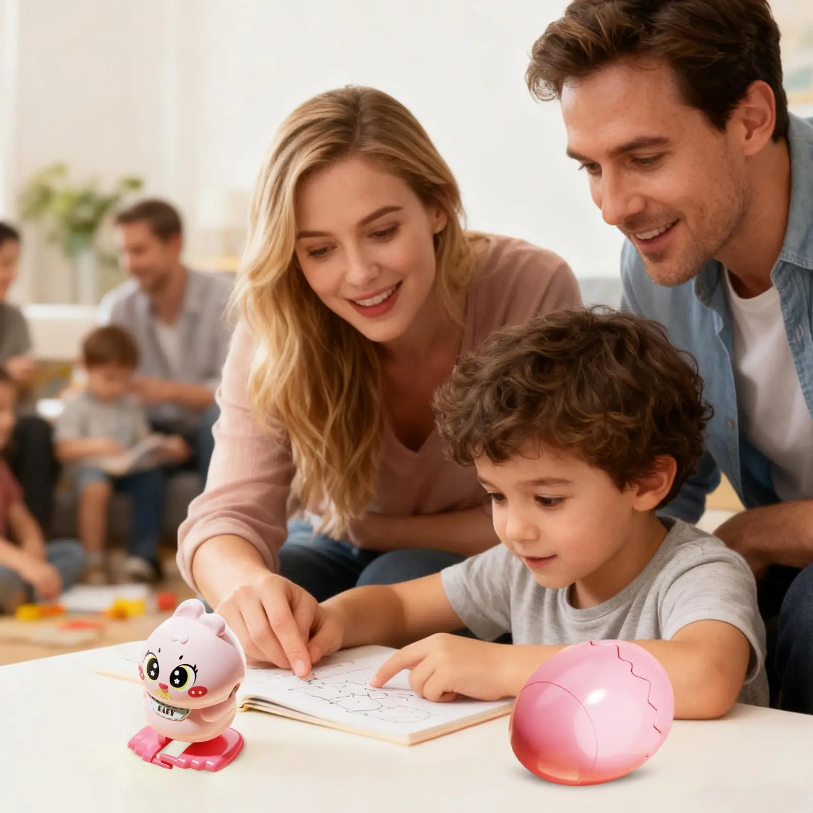 時計仕掛けのおもちゃ かわいい歩く跳ねる孵化する動物のおもちゃ 子供用 男の子 女の子 プレイ クリスマス 誕生日 イースター パーティーの記念品 教室用