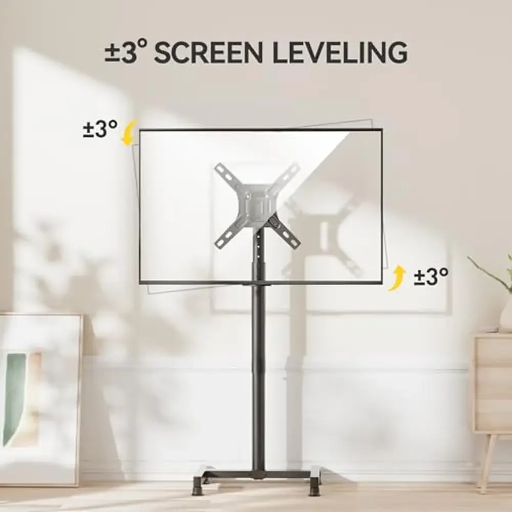 テレビフロアスタンド 13-50インチ フラット/カーブテレビ 44ポンド VESA 200x200 高さ調節可能なモニタースタンド