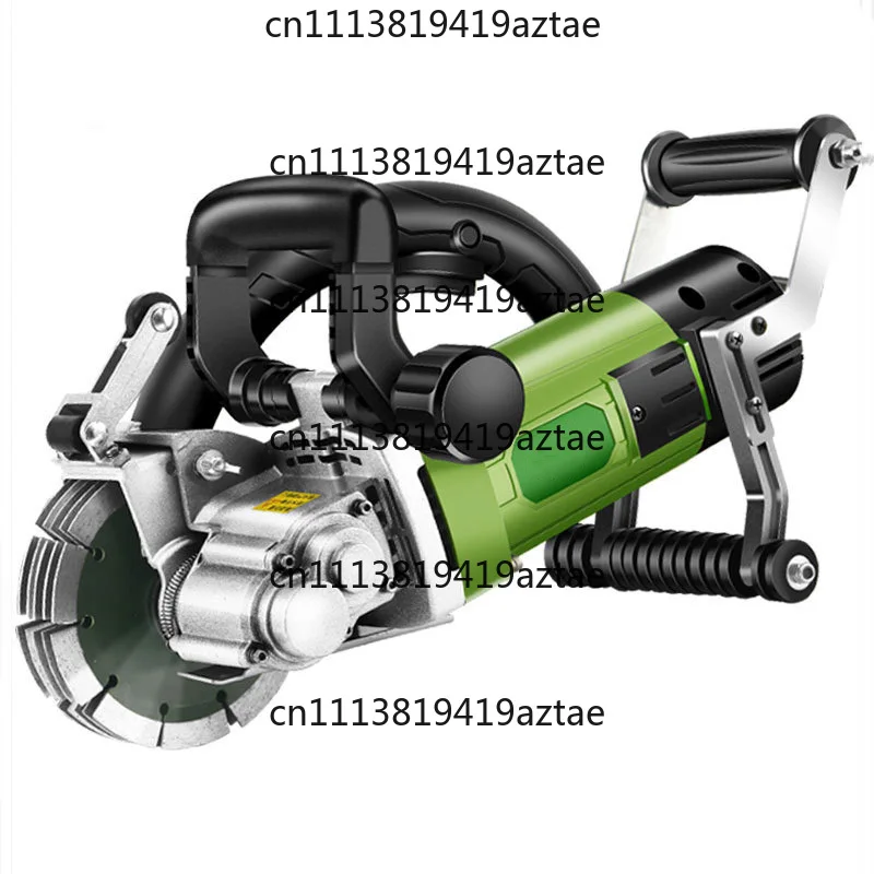 Power One-Step Forming Industrial Concrete Cutter Wall Grooving Machine Dust-Free Slotting with 220V Electric Source