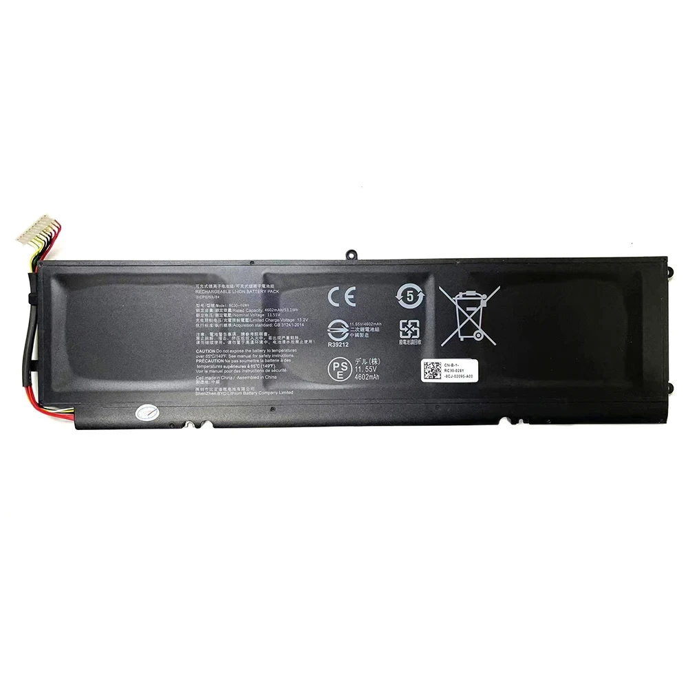 RC30-0281 11.55V 53.1Wh 4602mAh Laptop Battery For Razer Blade Stealth 13 2018 2019 GTX 1650 Max-Q i7-8565Ur RZ09-0281 Series