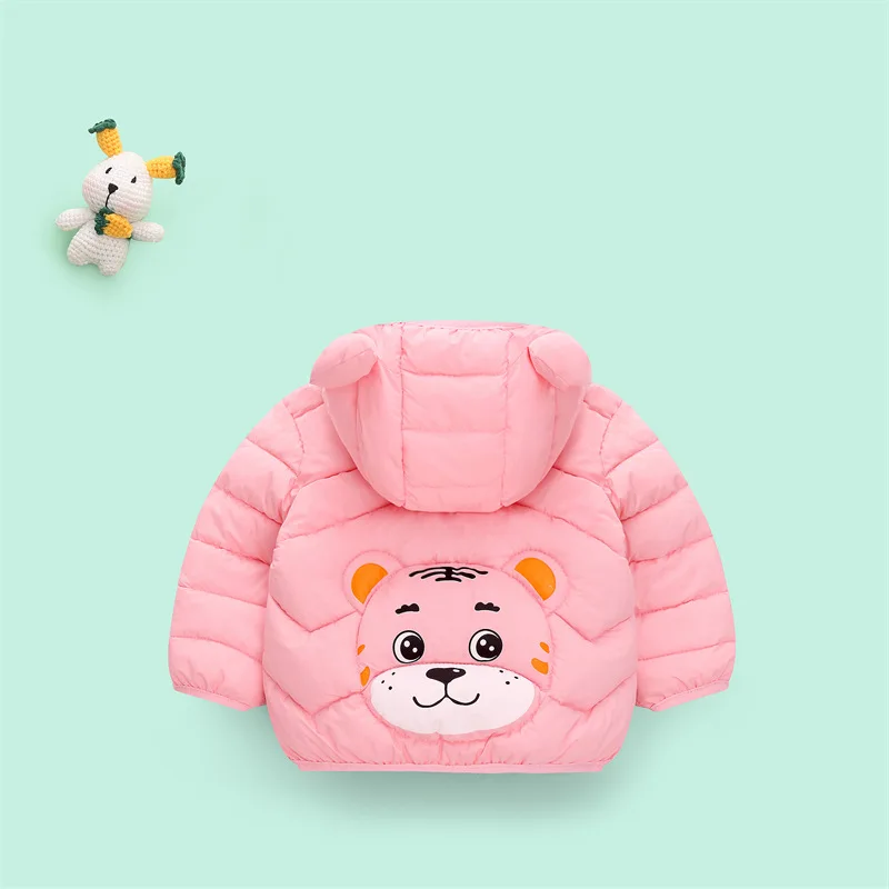 Children\'s Hooded Jacket Autumn  Winter Warm Coat Plush Cotton Jacket Boys And Girls Cartoon Cute Down Jacket Baby Clothes