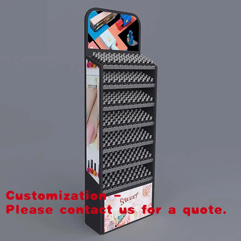 

custom.Modern Customized Wooden Paint Shop Counter Display Racks Factory Price Makeup & Cosmetics Displays