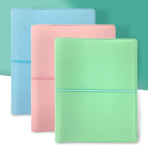 Imagen 2 del producto Cuaderno de hojas sueltas A5, Funda de cuero, cubierta multifunción, diario, planificador, diario, Agenda, planificador