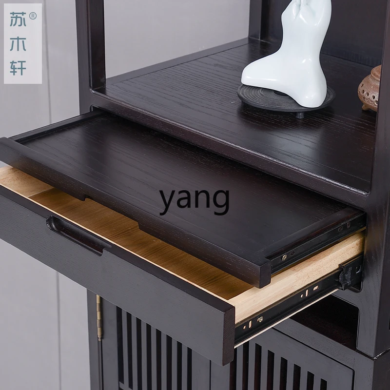 CX New Chinese Style Solid Wood Buddha Niche Home Zen Living Room Clothes Closet Modern Altar Altar