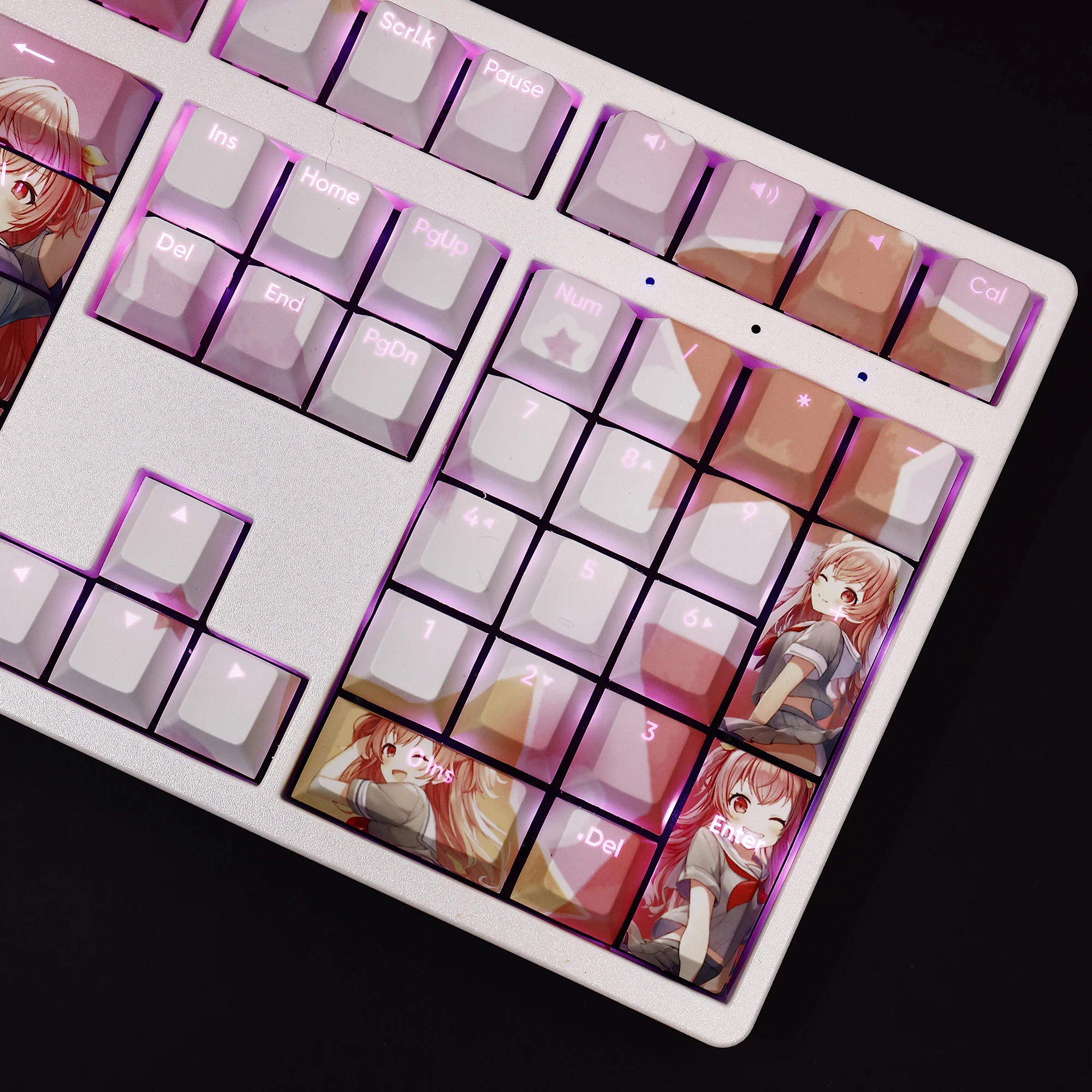 108 Keys/Set Anime Project Sekai Colorful Stage Momoi Airi Cute PBT Keycaps for Cherry Profile Mechanical Keyboard DIY Custom