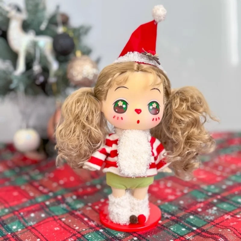 

Ddung Рождественские подарки Совместная подвижная кукла Детские куклы Новогодние атмосферные украшения Полный набор игрушек для девочек Реквизит