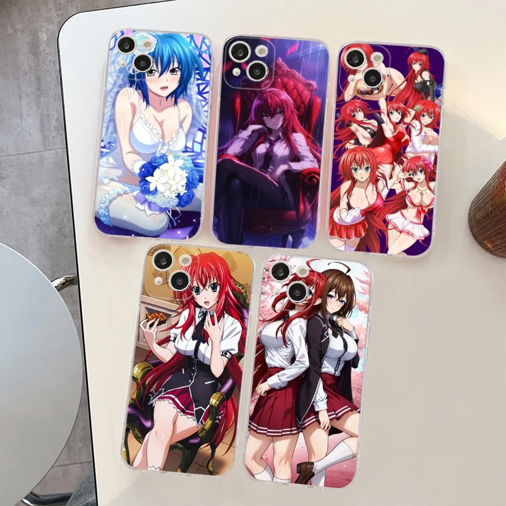 High School DxD  Phone Case Silicone Soft for iphone 15 14 13 12 11 Pro Mini XS MAX 8 7 6 Plus X XS XR Cover