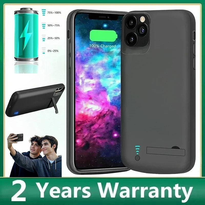 

Модный портативный чехол-аккумулятор 10000 мАч для iPhone 12 Pro Max, 12 Mini, 13 Pro Max, зарядное устройство-накладка для iPhone 12 Pro Max