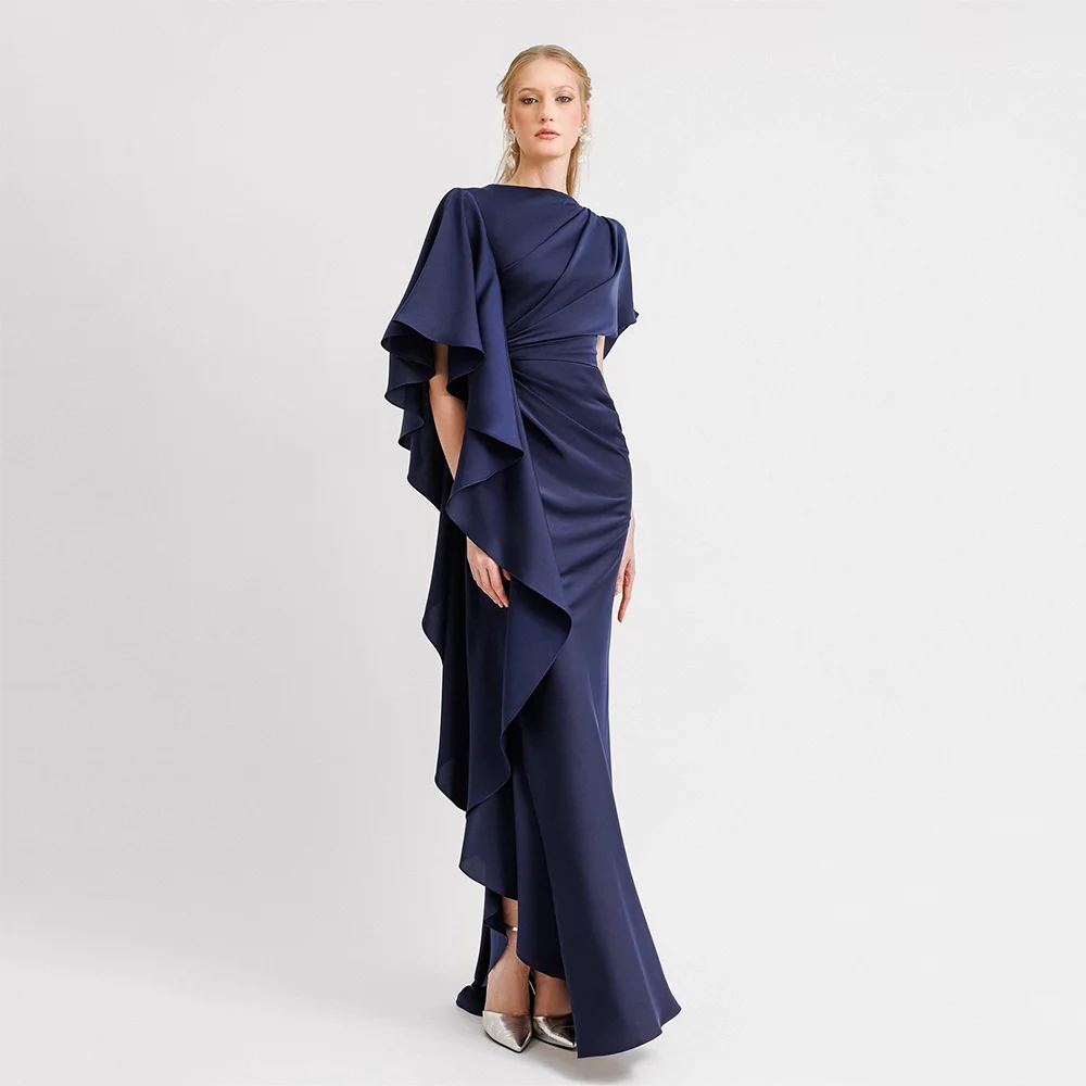 Customized Side Split Long Evening Dresses Elegant Satin Mermaid Formal Occasion Prom Gowns 2025 Floor Length Prom Dresses