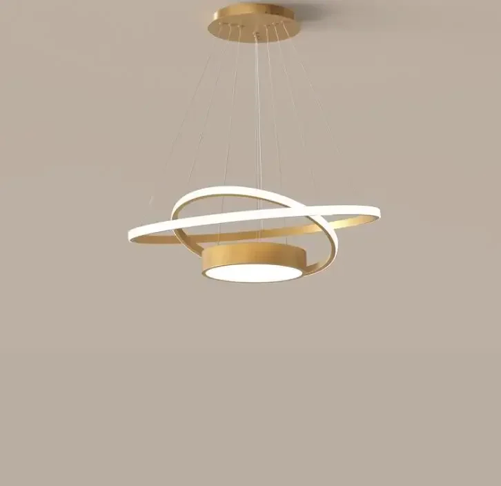 Modern LED pendant light for living room dining room kitchen room bar shop black golden color