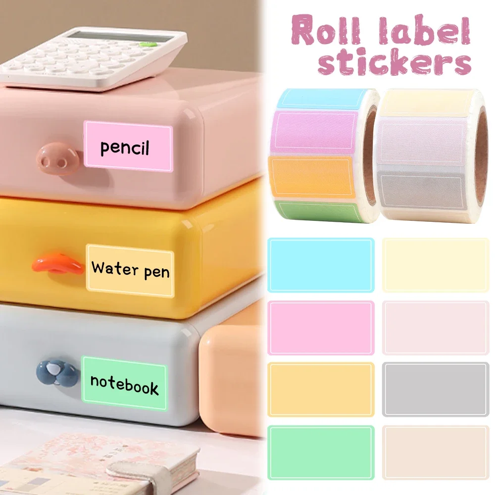 Waterproof Label Stickers, Auto-adesivo Adesivo, Index Mark Stickers, Name Tag, Arquivo de Garrafa, Documento, Material Escolar, Papelaria