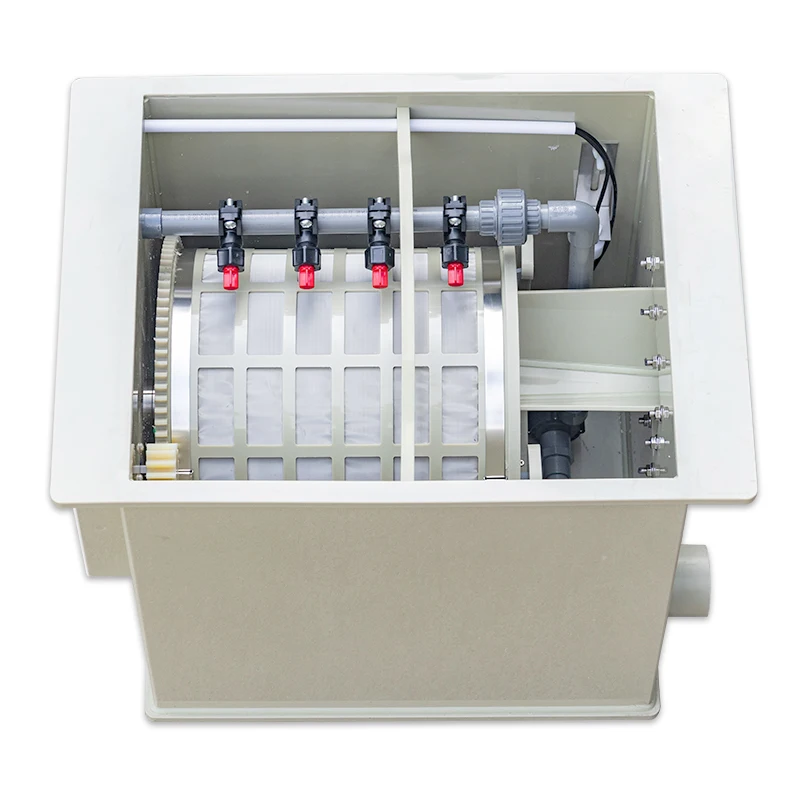 

10m3/h Rotary Drum Filter PP Material For Aquarium Water Treatment And Koi Pond 20 Tons Capacity