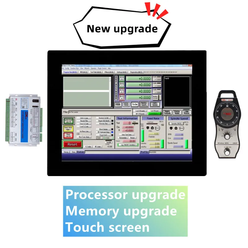 433MHZ for Mach3 CNC Controller Kit 10.1 Inches Touch Screen System With Wireless Mpg EWGP  And Motion Card for Milling Machine