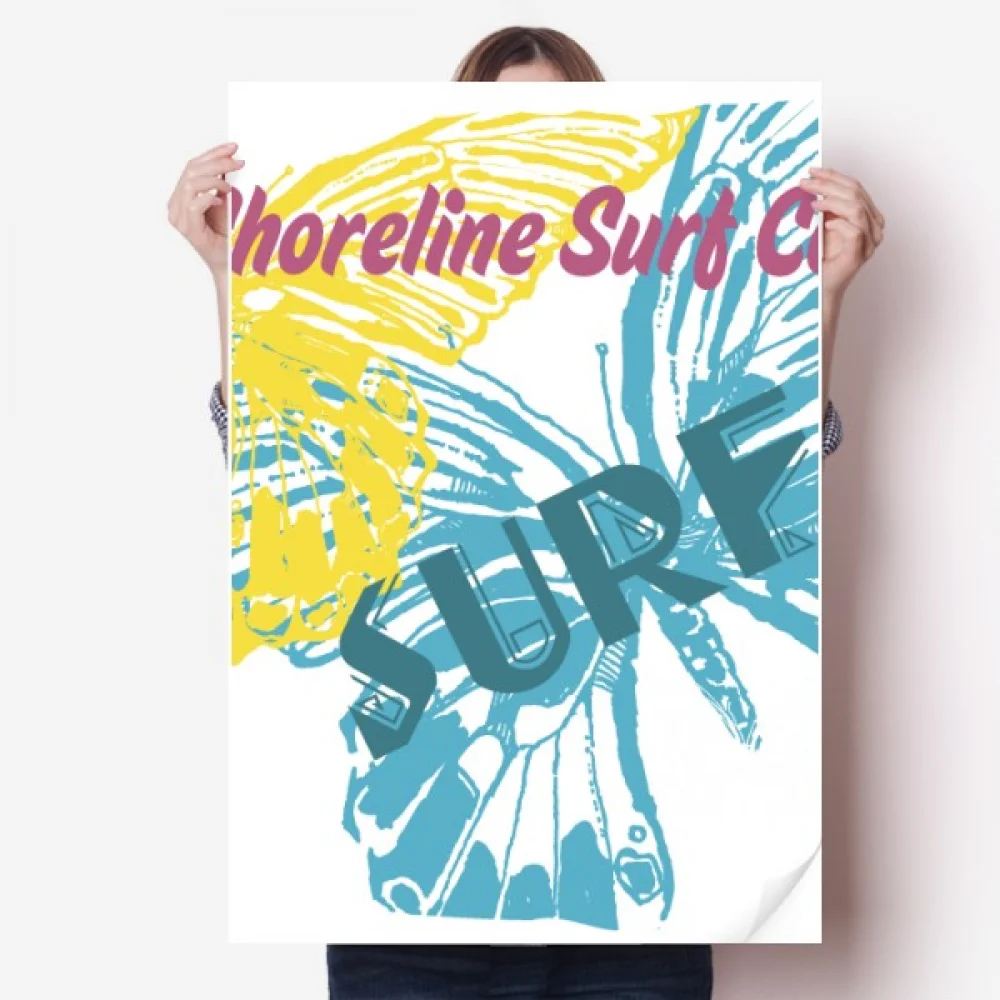 

Summer Shoreline Surf Sticker Decoration Poster Playbill Wallpaper Window Decal