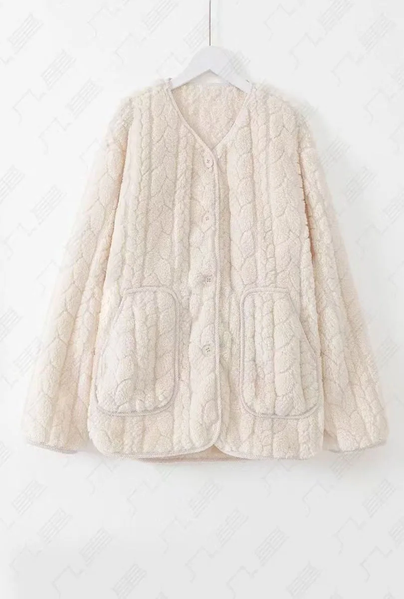 ملابس نوم جديدة من الصوف لشتاء وخريف 2026 مع حشوة سميكة، دافئة ومريحة، مضادة للبرد، مضادة للكهرباء، قمح جاكار ناعم