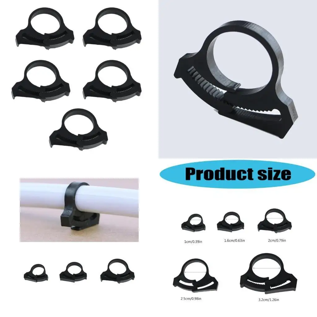 

G6KF 5 Universals Pipe Fasteners Antislip Design for Greenhouses and Home Irrigation