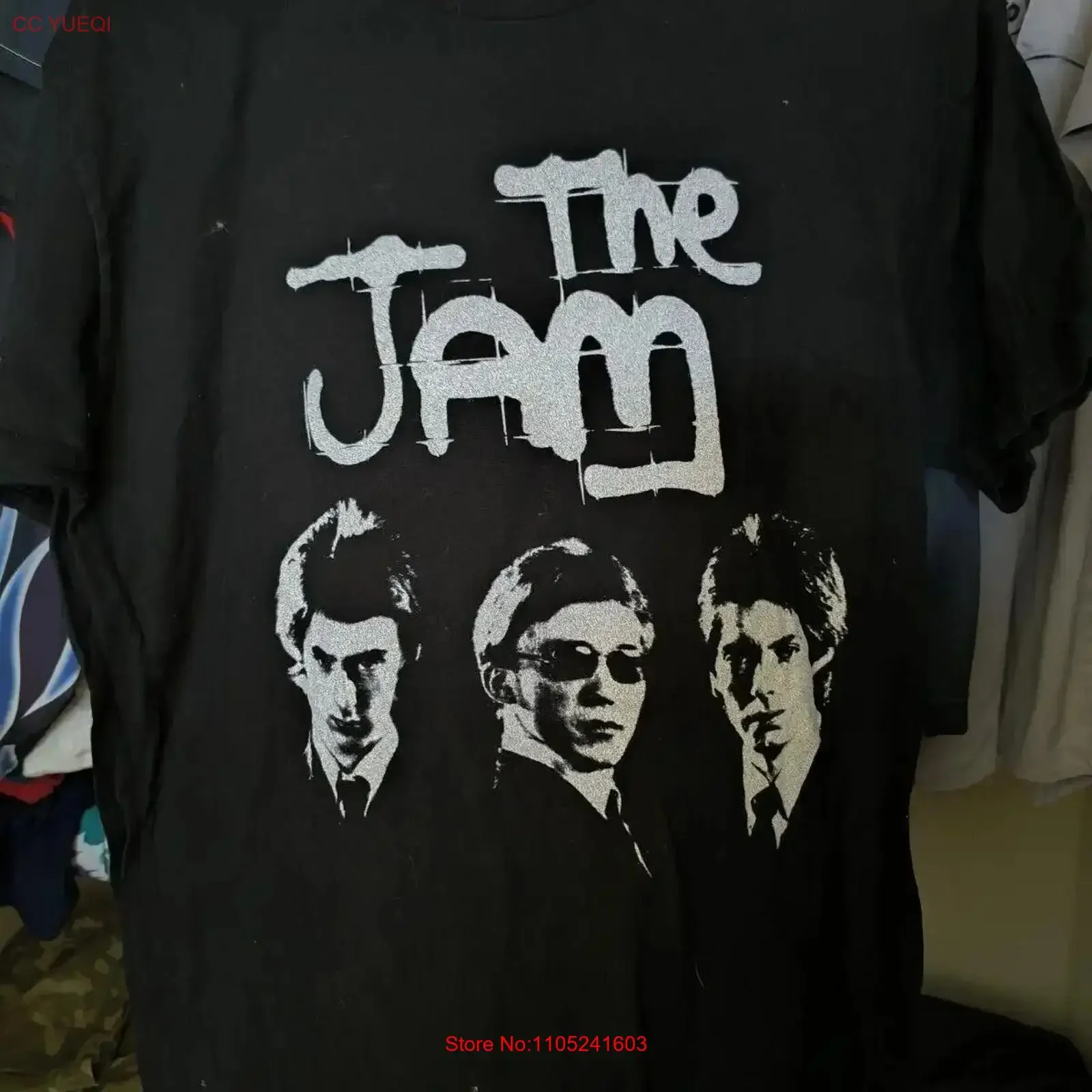 The jam trio in city going underground Paul Weller band shirt vintage Washed fashion Stretched graphic Top For Everyday Wear