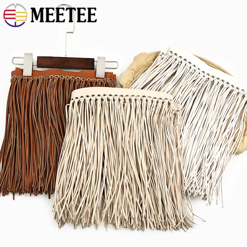 

1Meters 30cm Leather Tassel Lace PU Fringe Trim Ribbon Dress Handbag Curtain Decor Tassels DIY Stage Garment Sewing Accessories