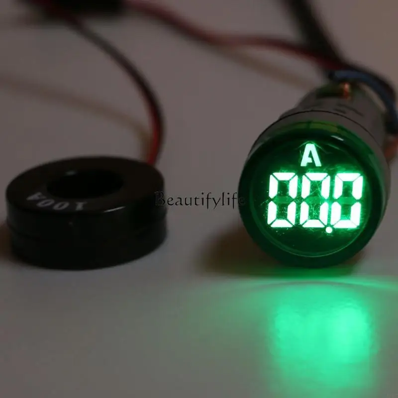 

jj4 J0PC Current Display Ammeter 0-100A Digital LED Ampere Tester Meter Round