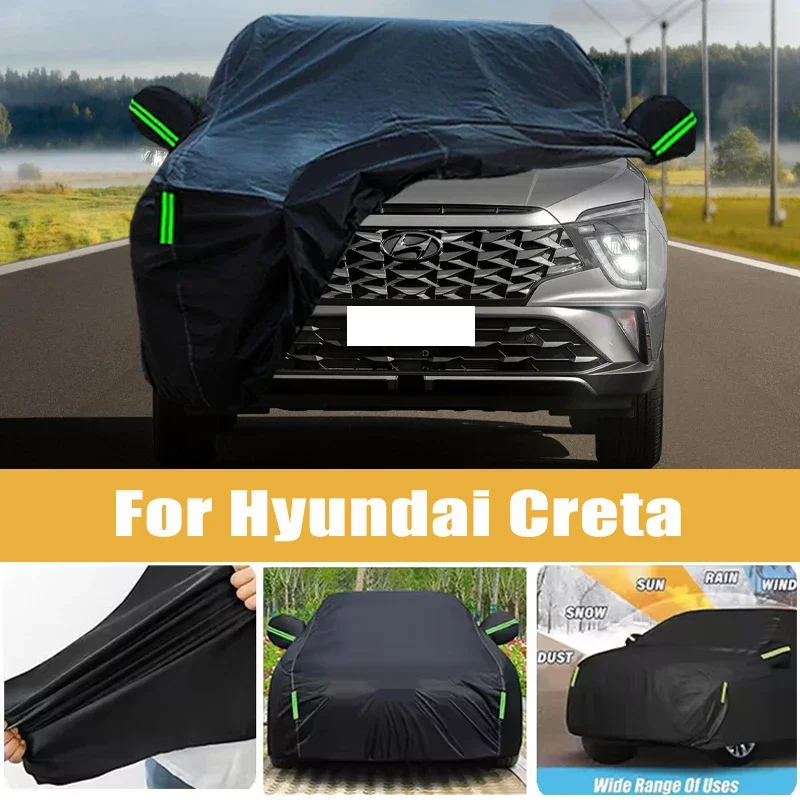

For Hyundai Creta Full Car Cover Four Seasons Outdoor Sun Anti UV Rain Snow Dust Protection Oxford Cloth Accessories