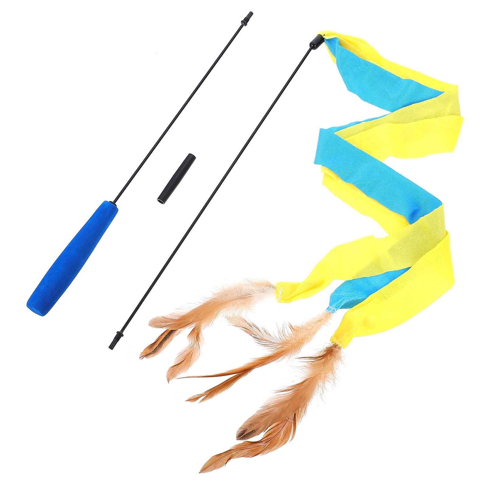 

Cat Teasing Stick Detachable Wand Interactive for Playing Exercise Stress Relief Pet Cat Teaser Pet Stick