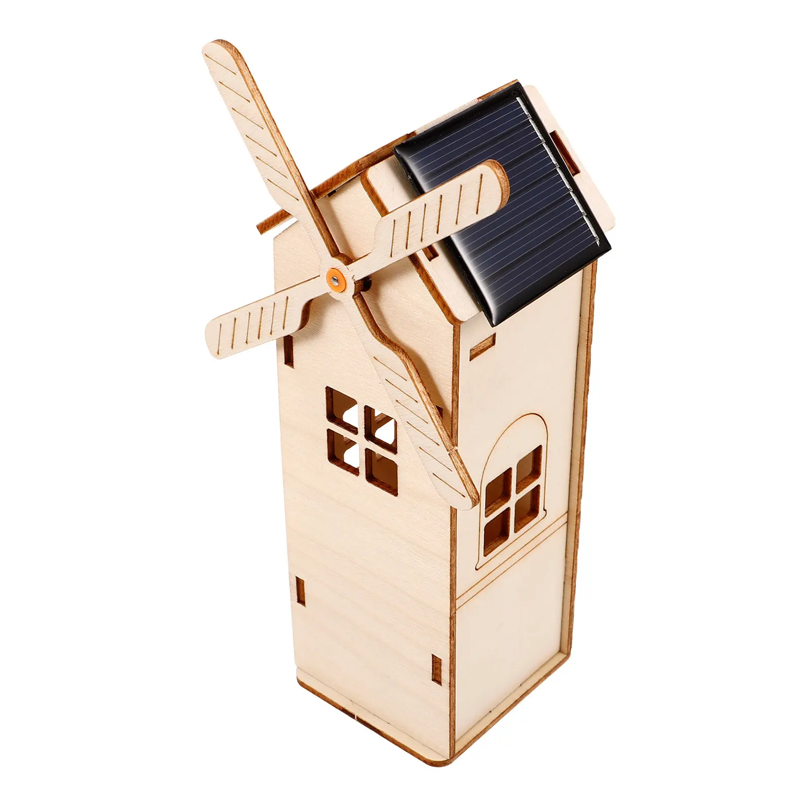 

1Set Wooden Doodle Windmill Solar DIY Kit Kids Science Experiment Assembly Project Develop Thinking Skills Learning Activity
