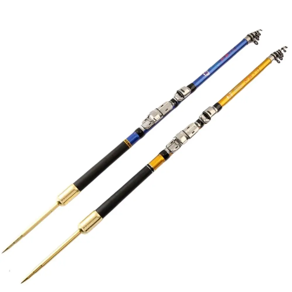 1.5/1.8/ 2.1 /2.4 /2.7 /3m Telescopic Fishing Rod Spinning Retractable Telescopic Carbon Material Fishing Rod Portable