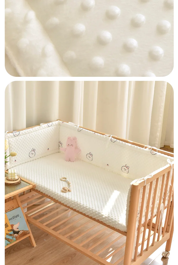 Newborn Baby Crib Bumper Anti-collision Buffer Soft Bag One Piece Baby Soothing Bean Bed With Children\'s Spliced Bed Fence